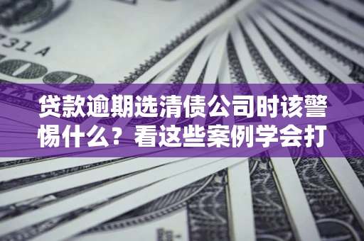 济南贷款逾期选清债公司时该警惕什么？看这些案例学会打翻身仗