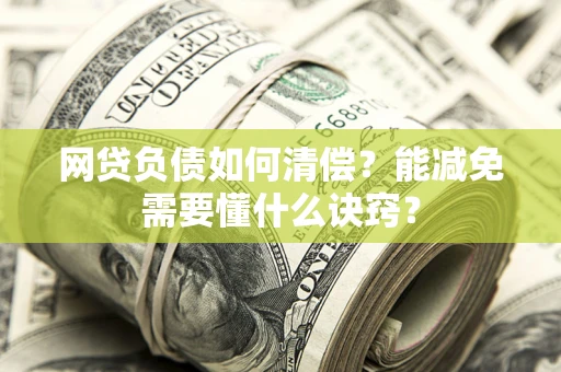 济南网贷负债如何清偿？能减免需要懂什么诀窍？