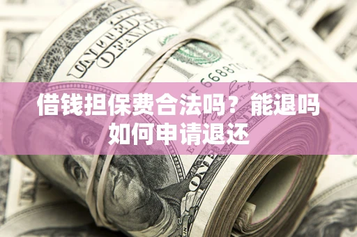 济南借钱担保费合法吗？能退吗如何申请退还
